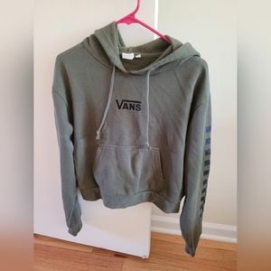 Vans olive checkered sweatshirt